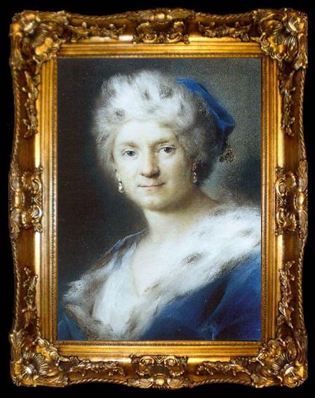 framed  CARRIERA, Rosalba fg Self-Portrait as Winter fg, ta009-2